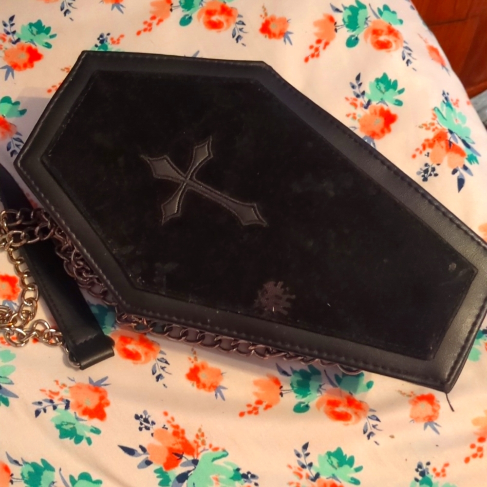 Coffin crossbody bag